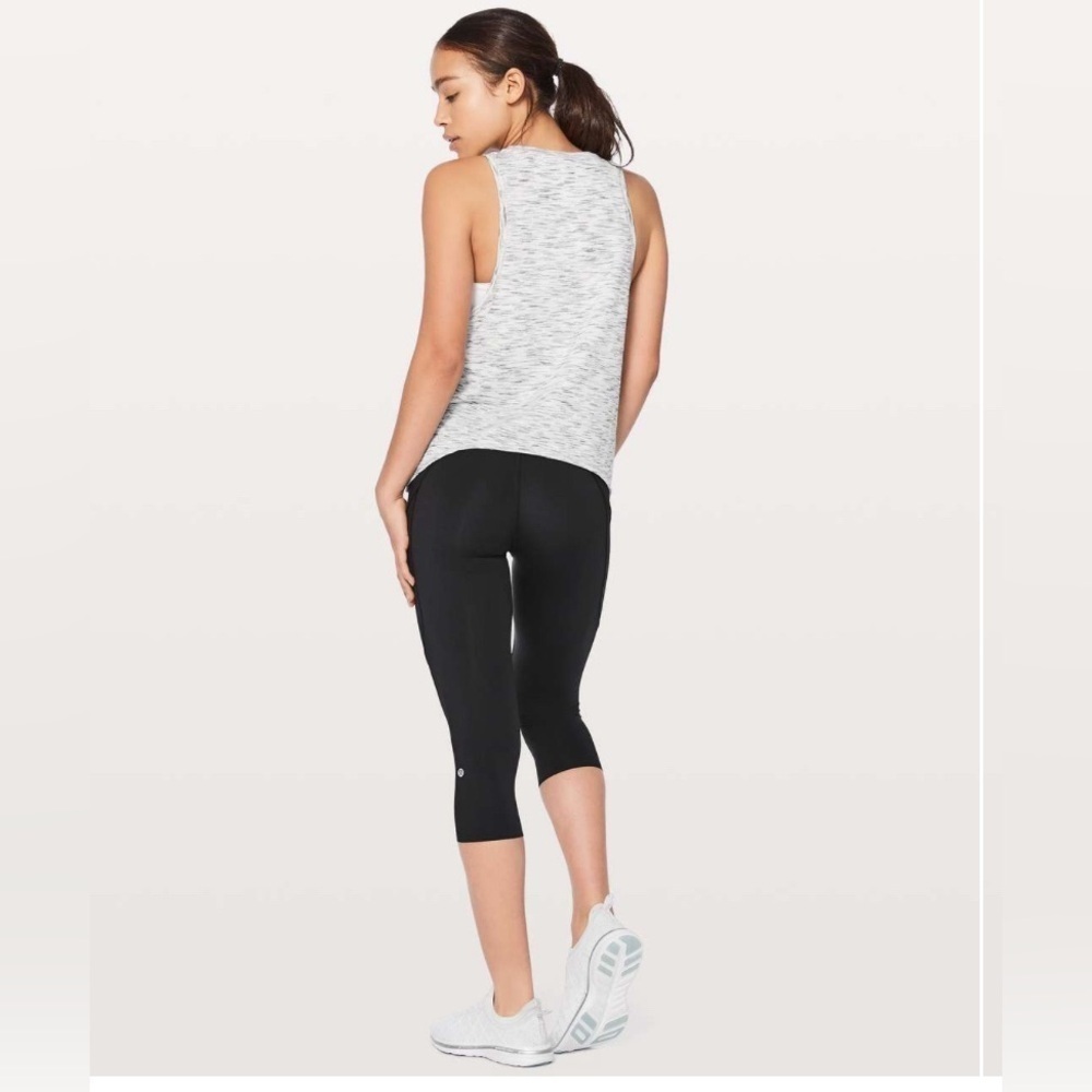 Lululemon Squad Goals Tank Tiger Space Dye Black White size 6 - Picture 5 of 9